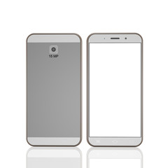 Mobile phone on white background,cell phone illustration