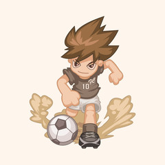 Sport soccer player theme elements vector,eps