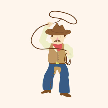 cowboy theme elements vector,eps