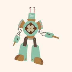 robot theme elements vector,eps