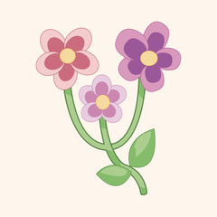 flower theme elements vector,eps