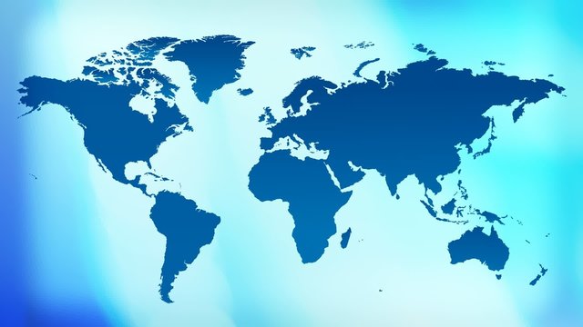 Blue title world map background