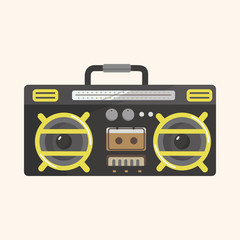 radio theme elements vector,eps