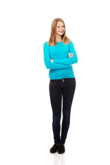 Fototapeta premium Young woman with toothy smile
