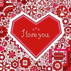 Obraz premium Valentine's day greeting card