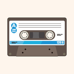 Audiotape theme elements vector,eps