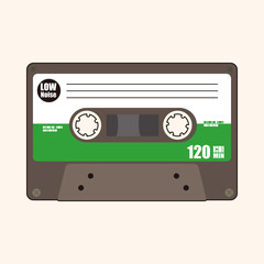 Audiotape theme elements vector,eps