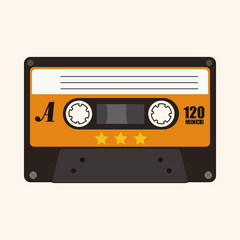 Audiotape theme elements vector,eps