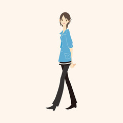 lady girl cartoon theme elements vector,eps
