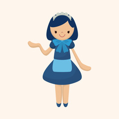 waiter theme elements vector,eps