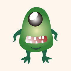 monster cartoon theme elements vector,eps