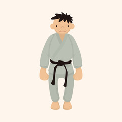 Taekwondo theme elements vector,eps