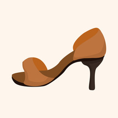 High-heeled shoes style theme elements vector,eps