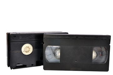 Fototapeta premium Classic Video tape isolated on white background, clipping path i