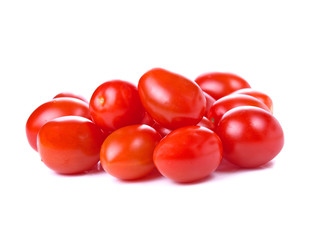 Cherry tomatoes on a white background isolated