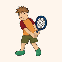 Obraz na płótnie Canvas tennis player theme elements vector,eps