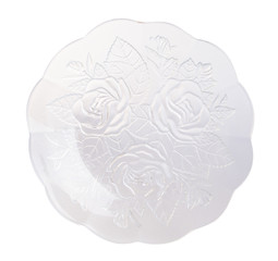 glass plate. glass plate on background. glass plate on the backg