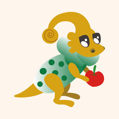 dinosaur cartoon theme elements vector,eps