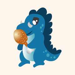 dinosaur cartoon theme elements vector,eps