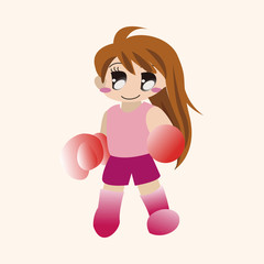 boxer theme elements vector,eps