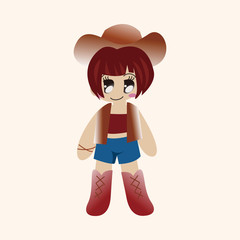 cowboy theme elements vector,eps
