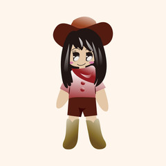 cowboy theme elements vector,eps