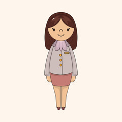 lady girl cartoon theme elements vector,eps