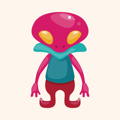 space alien theme elements vector,eps