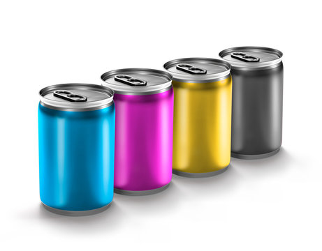 colourful aluminum can