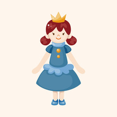 Royal theme princess elements vector,eps