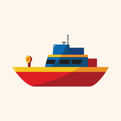 Transportation boat theme elements vector,eps