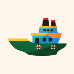 Transportation boat theme elements vector,eps