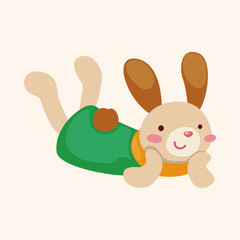 rabbit theme element vector,eps
