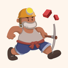 people theme worker elements vector,eps