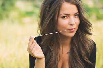 Smiling beauty, summer portrait