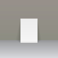 Sheet of paper beside the wall