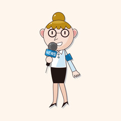 Reporter and photographer theme elements vector,eps