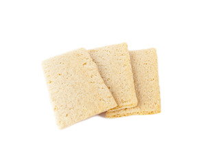 Diet rye Crispbread isolated on white