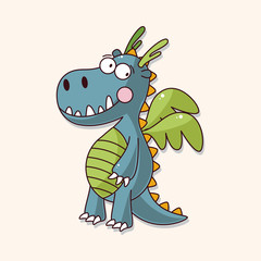 dragon theme elements vector,eps