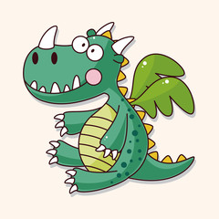 Naklejka premium dragon theme elements vector,eps