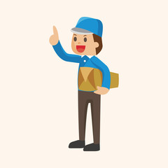 deliveryman theme elements vector,eps