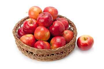 apples arranged in a basket