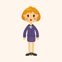 lady woman cartoon theme elements