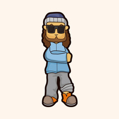 hip hop dancer theme elements