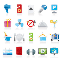 Hotel and motel services icons 2- vector icon set