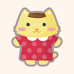 cat cartoon theme elements