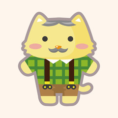 cat cartoon theme elements