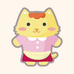 cat cartoon theme elements