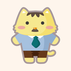 cat cartoon theme elements