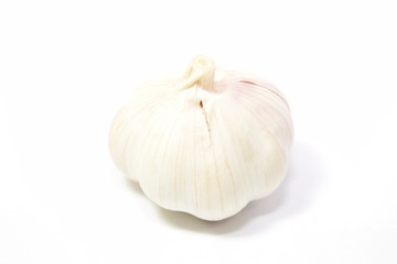 Fresh garlic isolated on white background.